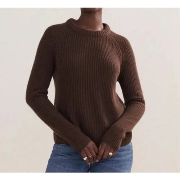 Jenni Kayne Cashmere Crewneck Pullover Fisherman Sweater...
